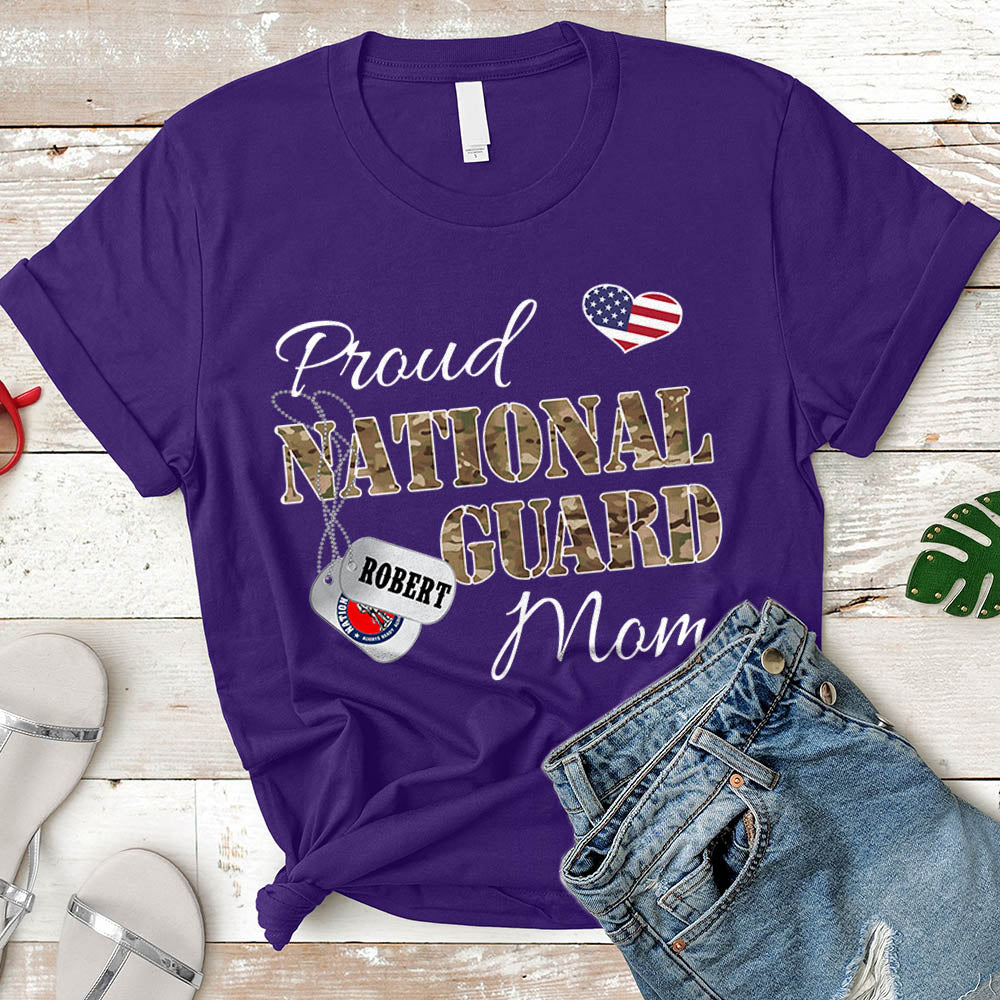 Personalized Name And Family Member Can Be Change | Proud National Guard Mom, Wife, Aunt, Sister | Military Mom K1702