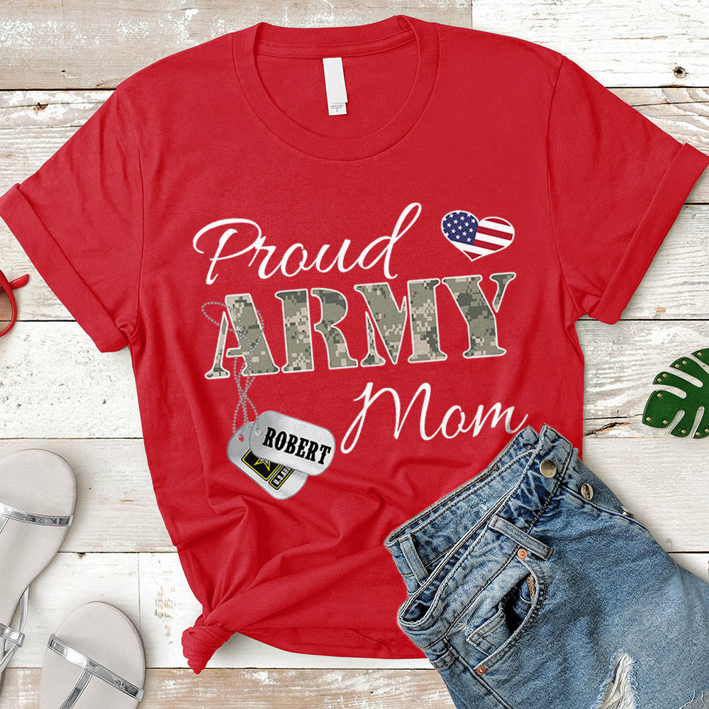 Personalized Soldier's Name And Family Member | Proud Army Mom, Wife, Aunt, Sister | Military Shirt K1702