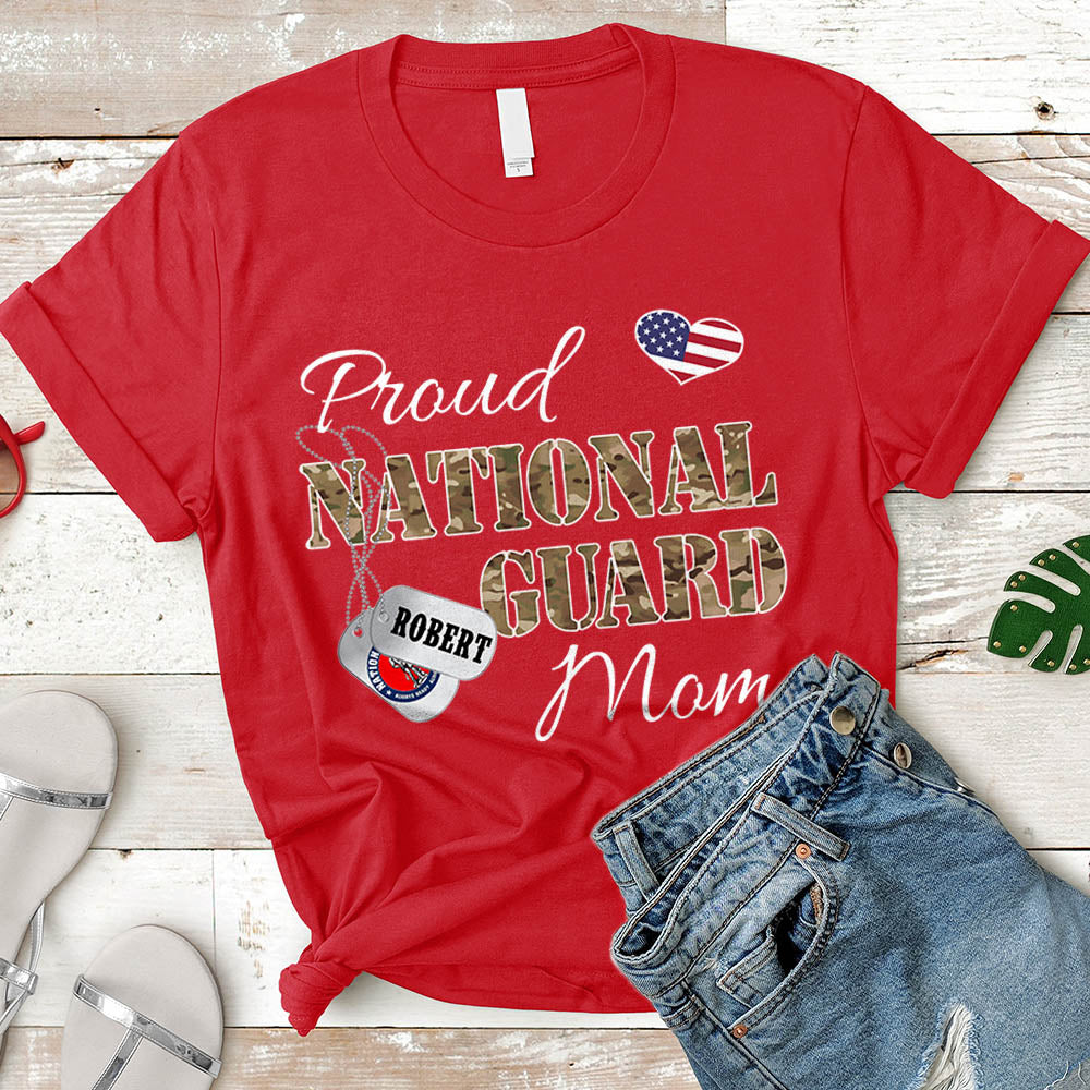 Personalized Name And Family Member Can Be Change | Proud National Guard Mom, Wife, Aunt, Sister | Military Mom K1702