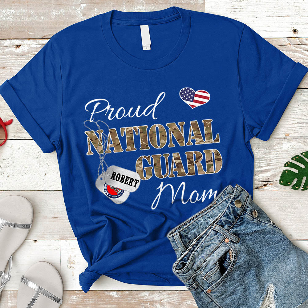Personalized Name And Family Member Can Be Change | Proud National Guard Mom, Wife, Aunt, Sister | Military Mom K1702