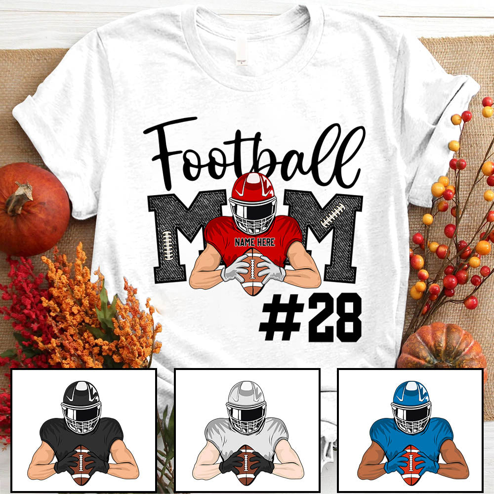 Football Mom American Football Player Personalized Shirts