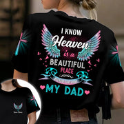 I Know Heaven Is A Beautiful Place, Memorial Shirt Gift, All Over Print, Name Can Be Changed