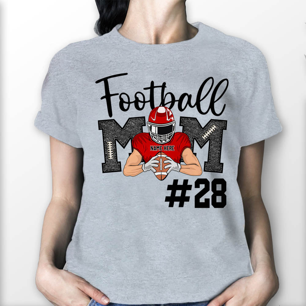 Football Mom American Football Player Personalized Shirts