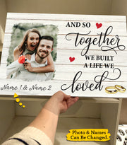 Custom We're A Team Poster & Canvas, Perfect Gift For Couples, Picture And Name Can Be Changed Vr2