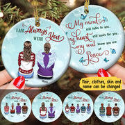 I am Always with You Ornament Printed in Two Sides, Xmas Version, Memorial Gift, Personalized Ornament for you & the loved ones