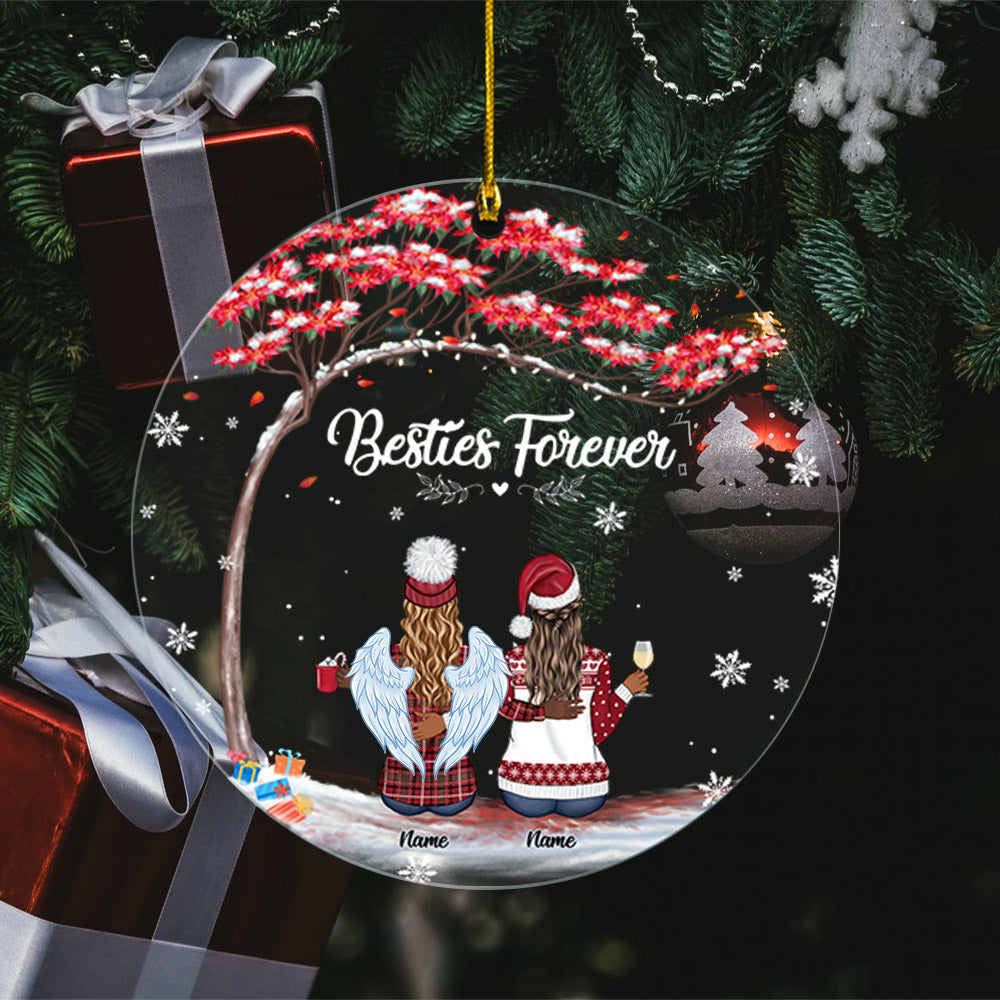 Custom Always Sisters, Personalized Acrylic Ornament for your beloved Sisters, Name & Character can be changed, Made By Acrylic And One Side Print
