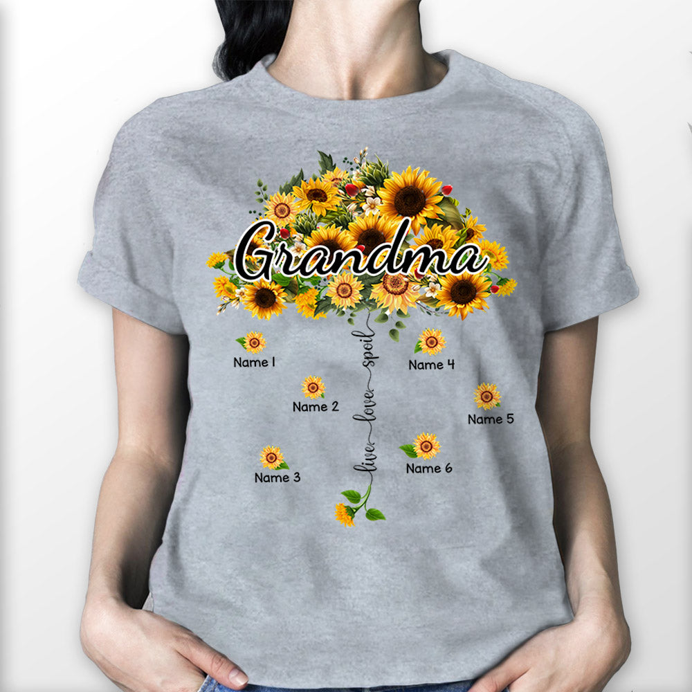 Live Love Spoil Umbrella Grandma Personalized Shirts