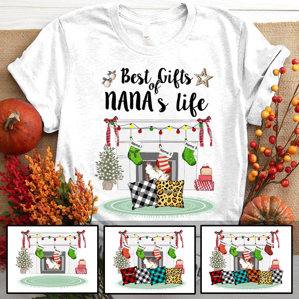 Best Gifts Of Nana's Life Socks And Pillow Christmas Personalized Shirts