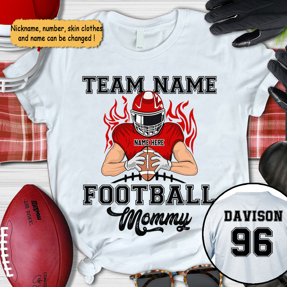 Football Mom Dad Grandma Grandpa Girlfriend Wife Personalized Shirts