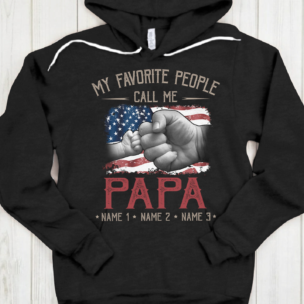 My Favorite People Call Me Grandpa Flag Personalized Shirts