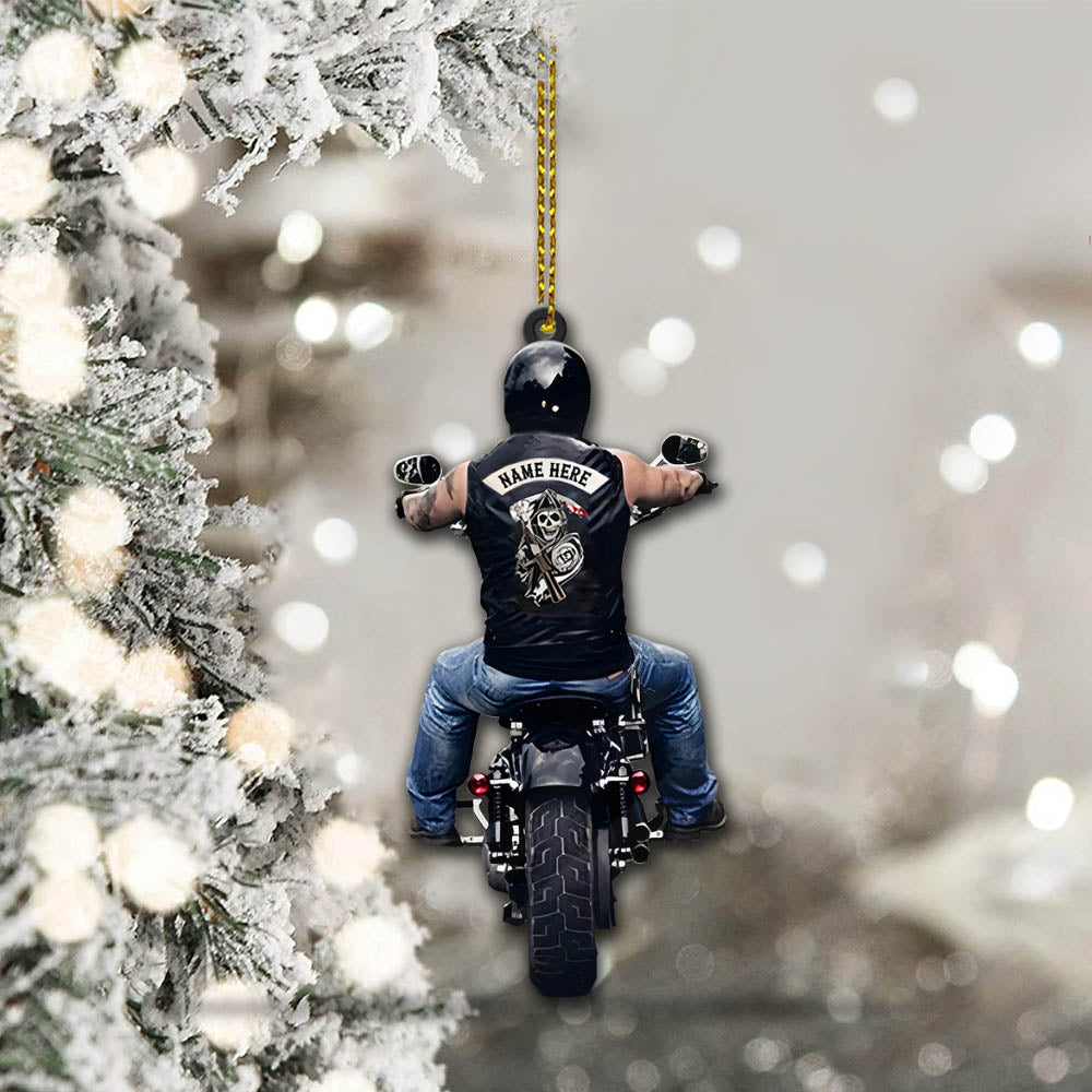 Biker Vr2 Personalized Shape Acrylic Ornament 2 Sides Print, Made By Acrylic And The 2 Sides Are The Same