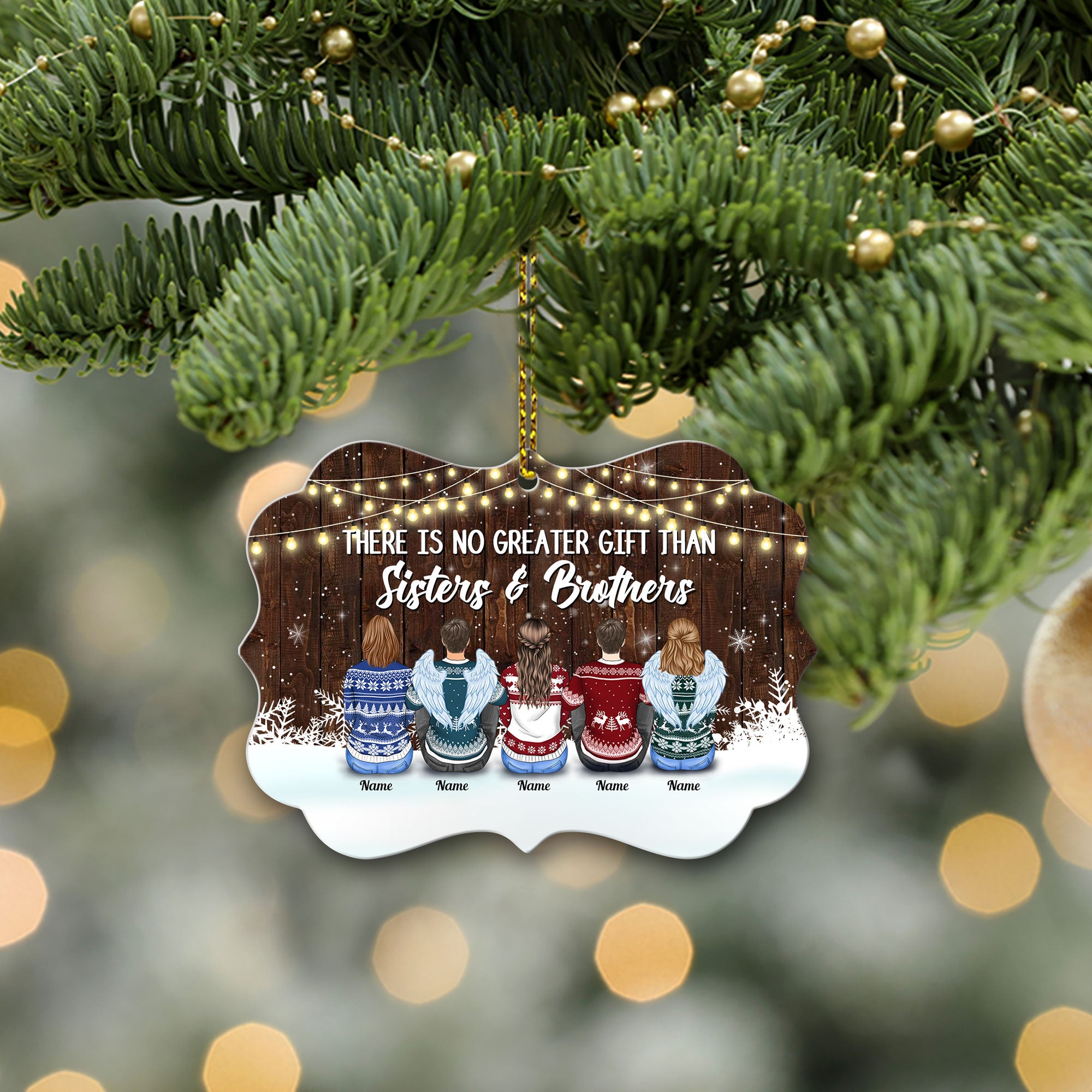 Life is better with Sisters & Brothers, Personalized Ornament for you & your beloved ones