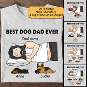 Personalized Dad Bod Sleeping With Dog, Best Dog Dad Ever, Father's Day Shirts, Gift For Dog Dad, Dog Lovers