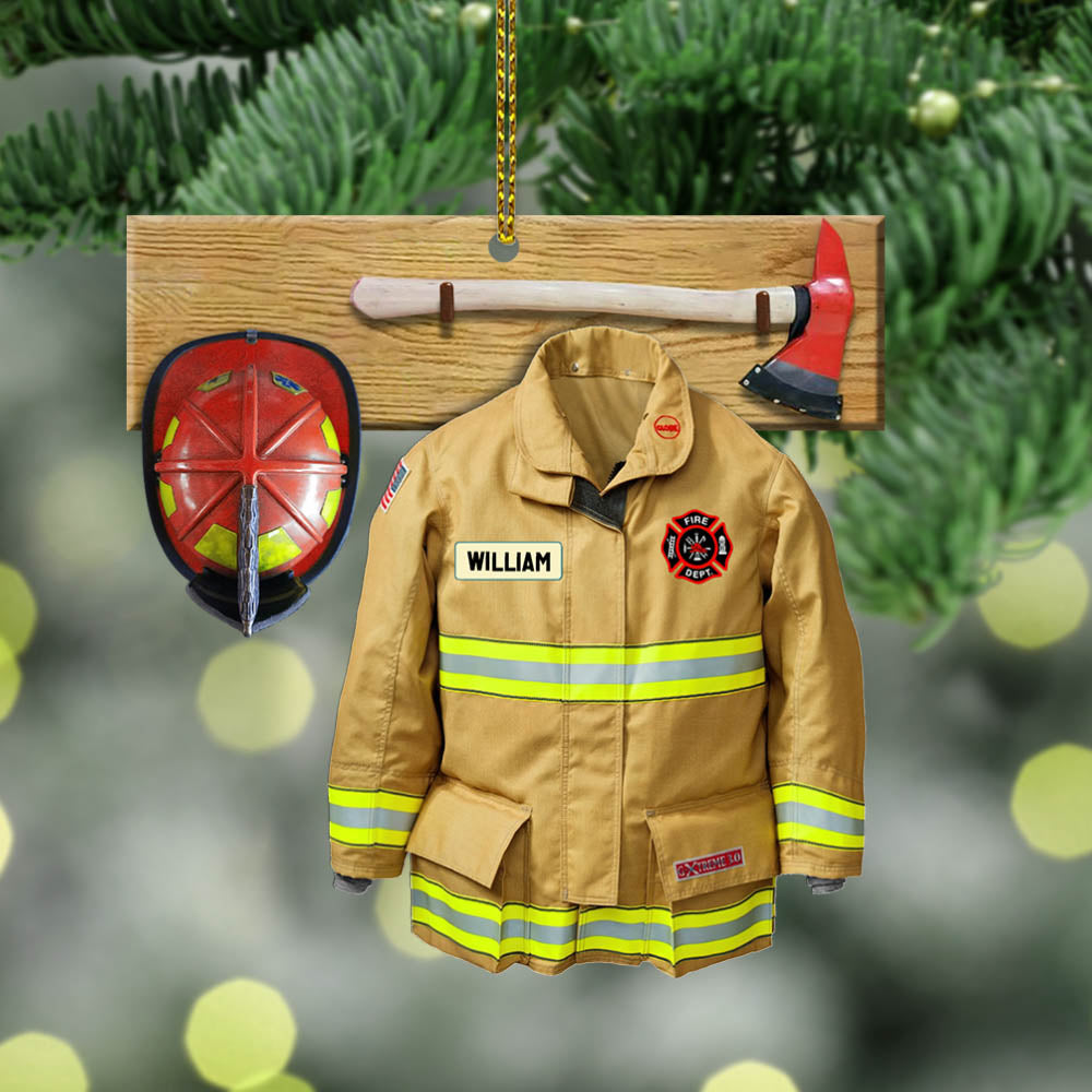 Firefighter Front Armor Vr2, Custom Cut Shaped Acrylic Ornament Two Sides Print, Made By Acrylic And The 2 Sides Are The Same