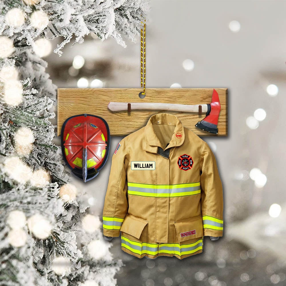 Firefighter Front Armor Vr2, Custom Cut Shaped Acrylic Ornament Two Sides Print, Made By Acrylic And The 2 Sides Are The Same