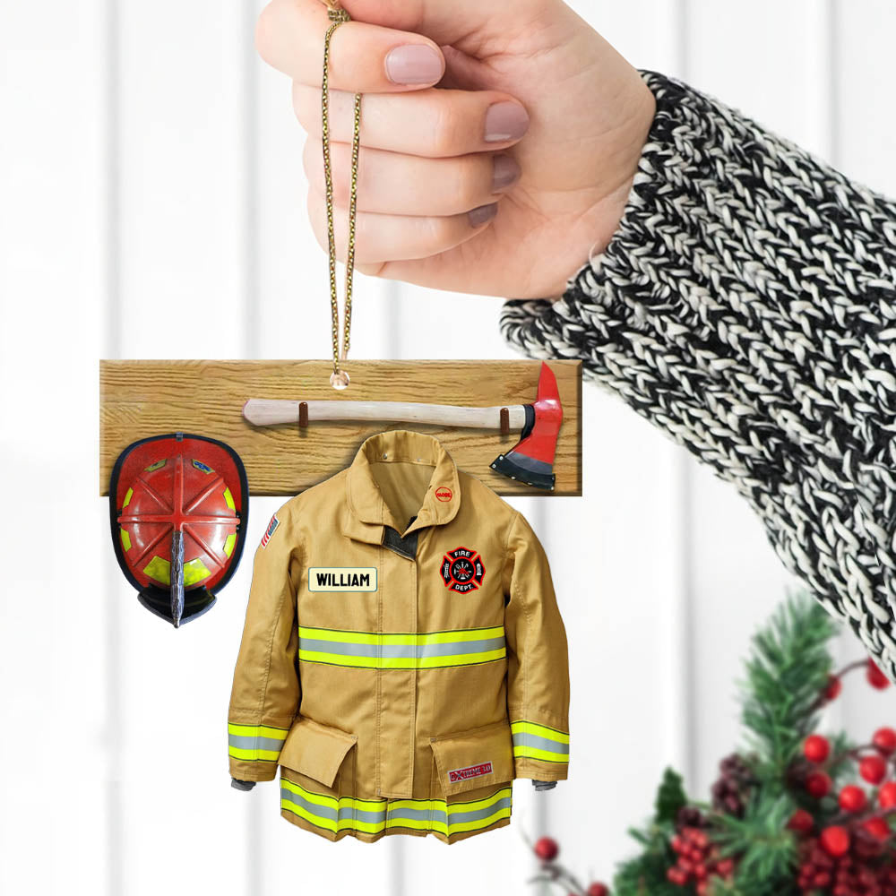 Firefighter Front Armor Vr2, Custom Cut Shaped Acrylic Ornament Two Sides Print, Made By Acrylic And The 2 Sides Are The Same