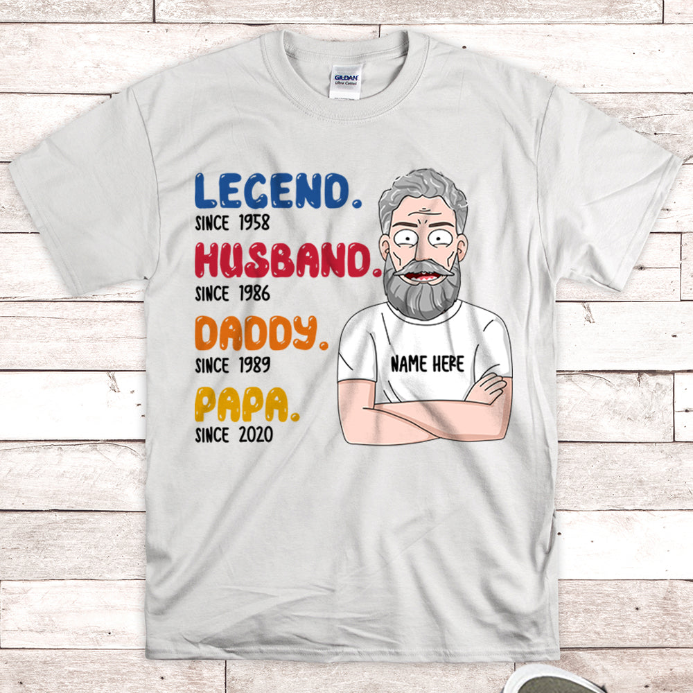 Personalized Legend Husband Daddy Papa Since Year Shirt