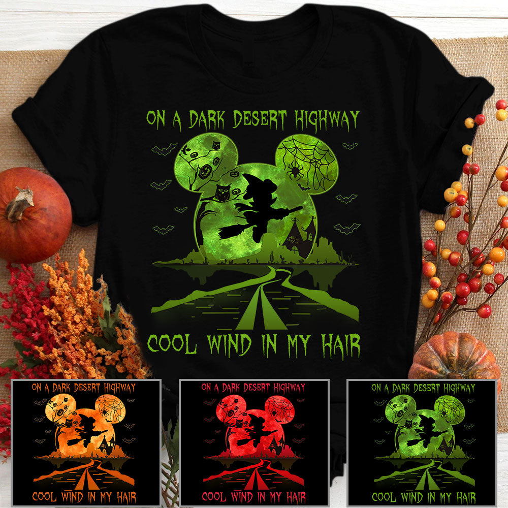 On A Dark Desert Highway Cool Wind In My Hair Road And Moon Vr2 Personalized Shirt