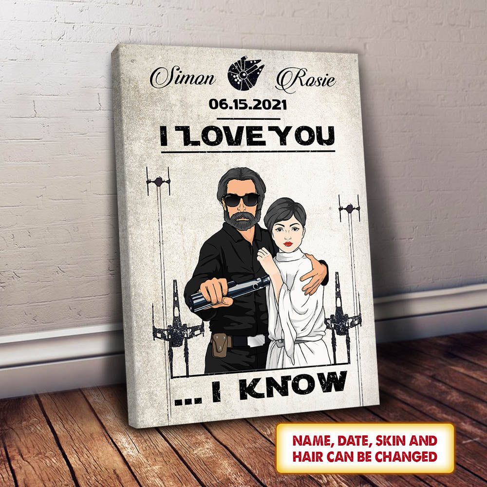 I Love You I Know Ver2 Personalized Poster Canvas For Couple Valentines Day