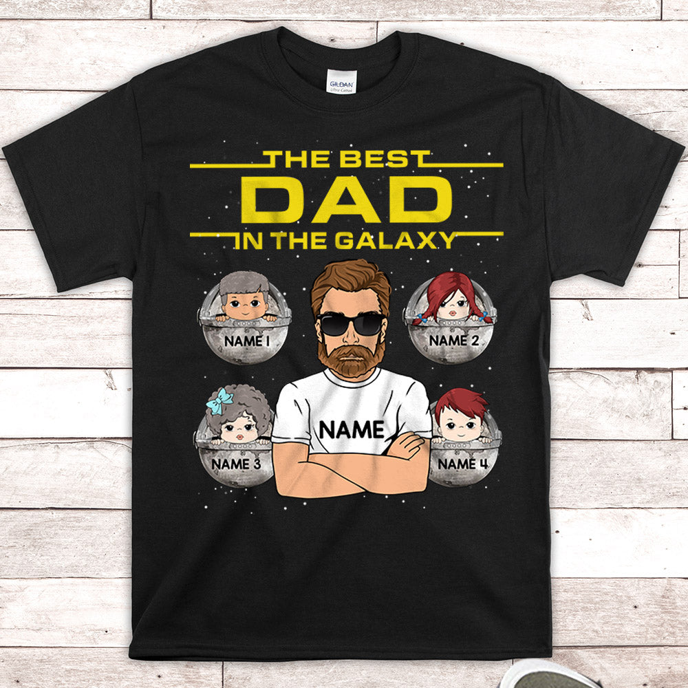 The Best Dad In The Galaxy Just Ask My Kids Personalized Shirt For Dad