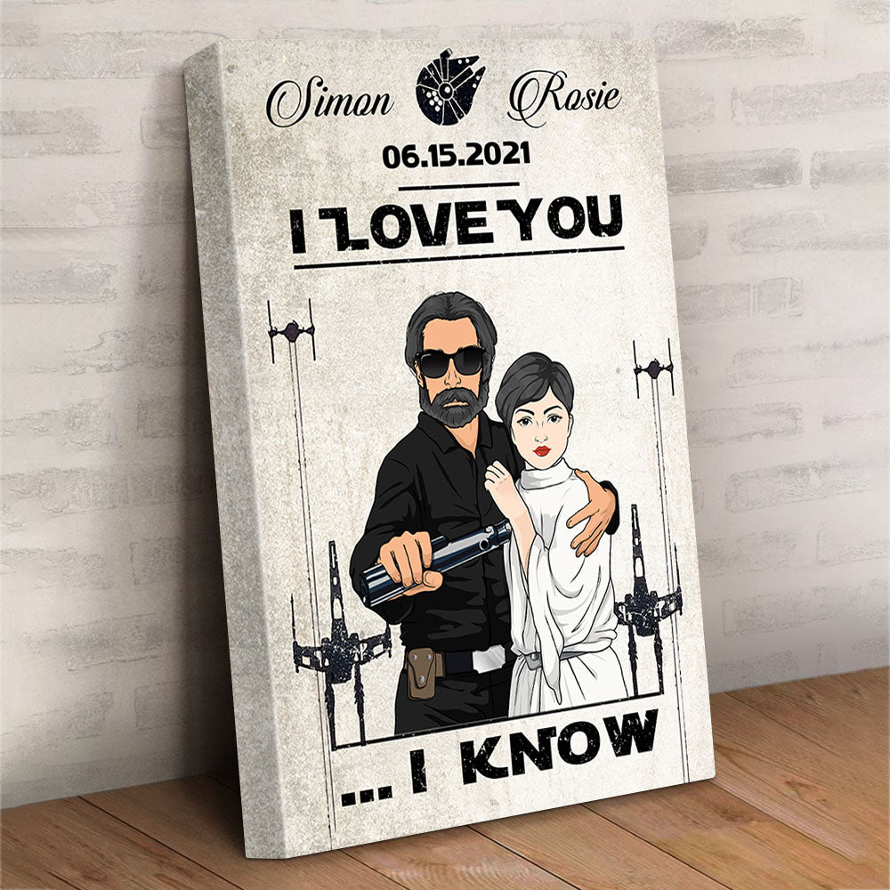 I Love You I Know Ver2 Personalized Poster Canvas For Couple Valentines Day