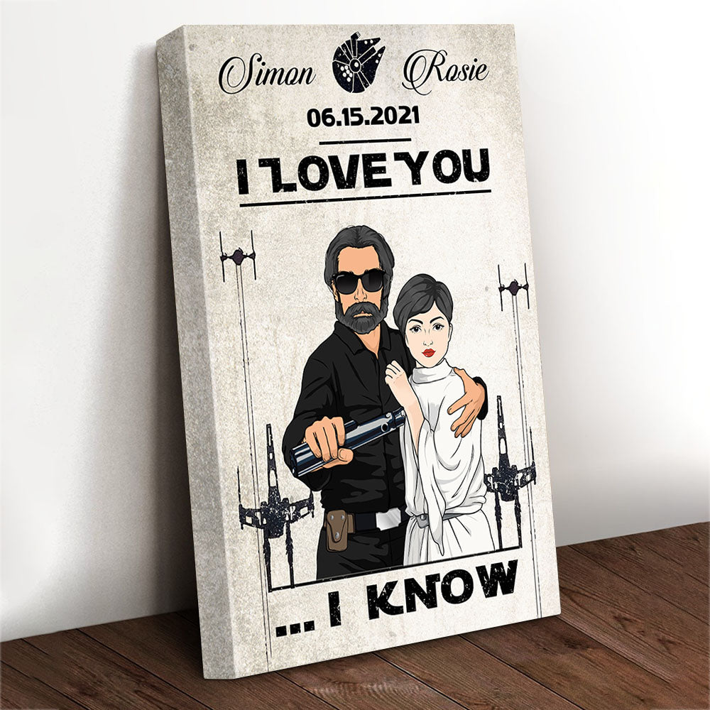 I Love You I Know Ver2 Personalized Poster Canvas For Couple Valentines Day