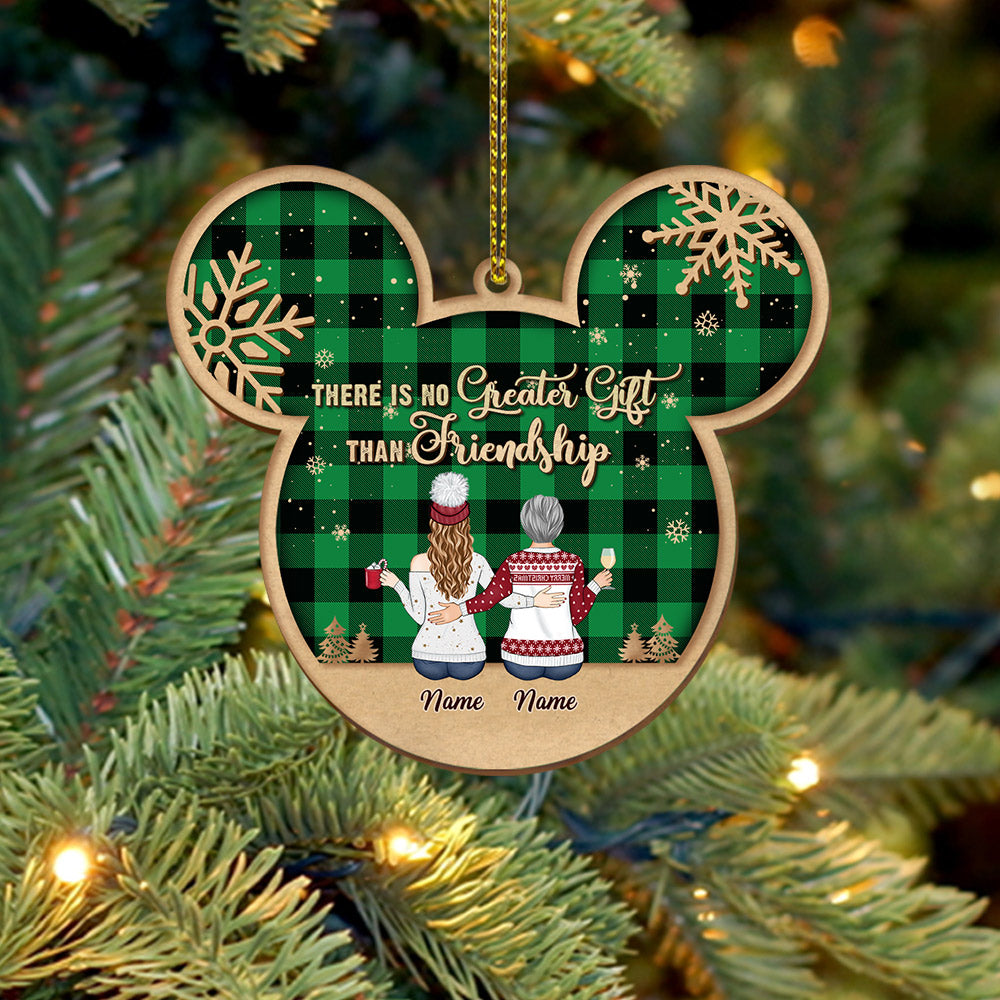 Life is better with Sisters, Personalized Wood Ornament for your beloved Sisters, Name & Character can be changed LOQN, Made By Wood And One Side Print