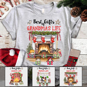 Best Gifts Of Grandma's Life Fireplace Christmas Personalized Shirt For Grandma