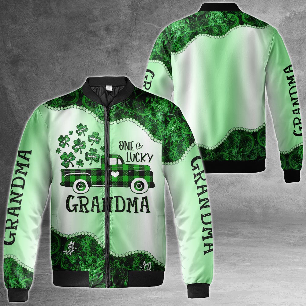One Lucky Grandma St.Patrick's Day Personalized All Over Print Shirt For Grandma