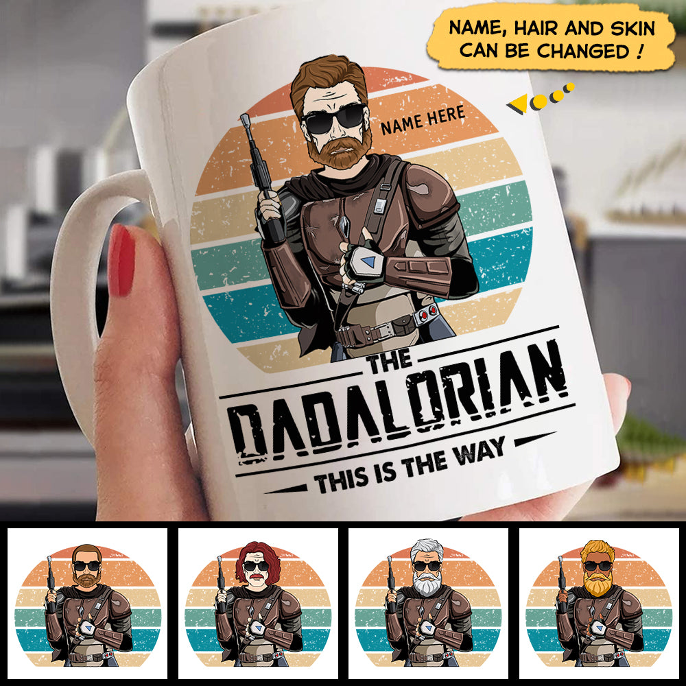 Dadalorian Personalized Mug For Dad, Daddy Shirt