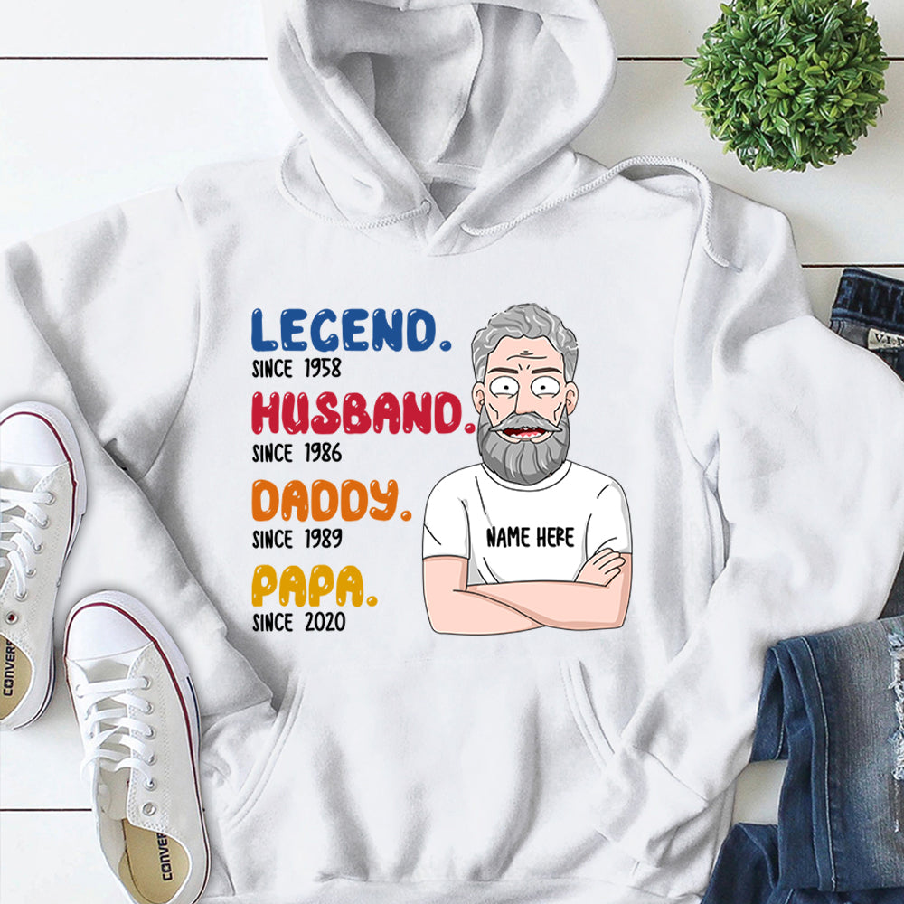 Personalized Legend Husband Daddy Papa Since Year Shirt