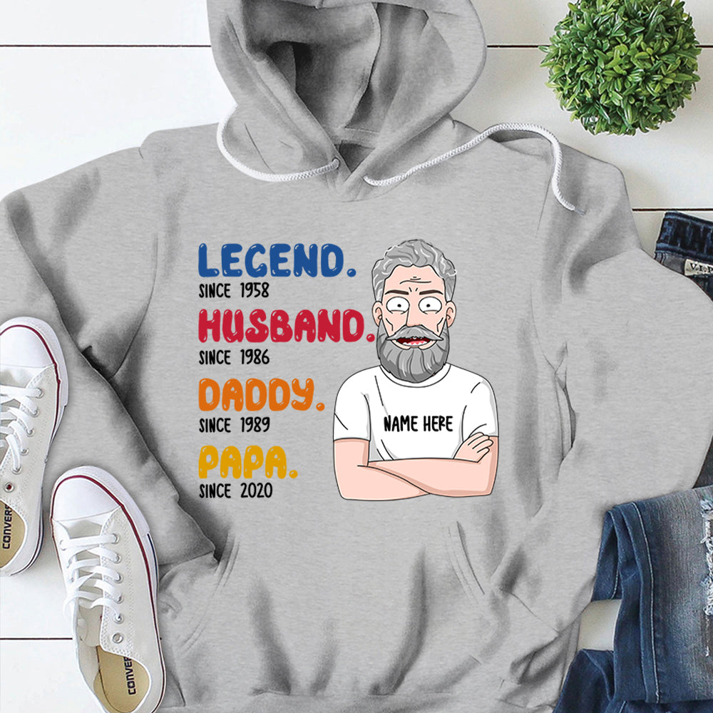 Personalized Legend Husband Daddy Papa Since Year Shirt