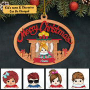 Kid Greatest Gifts Of Life Cozy Fireplace Personalized Shape Wood Ornament For Kid From Family Member HN98 LOQN, Made By Wood And One Side Print