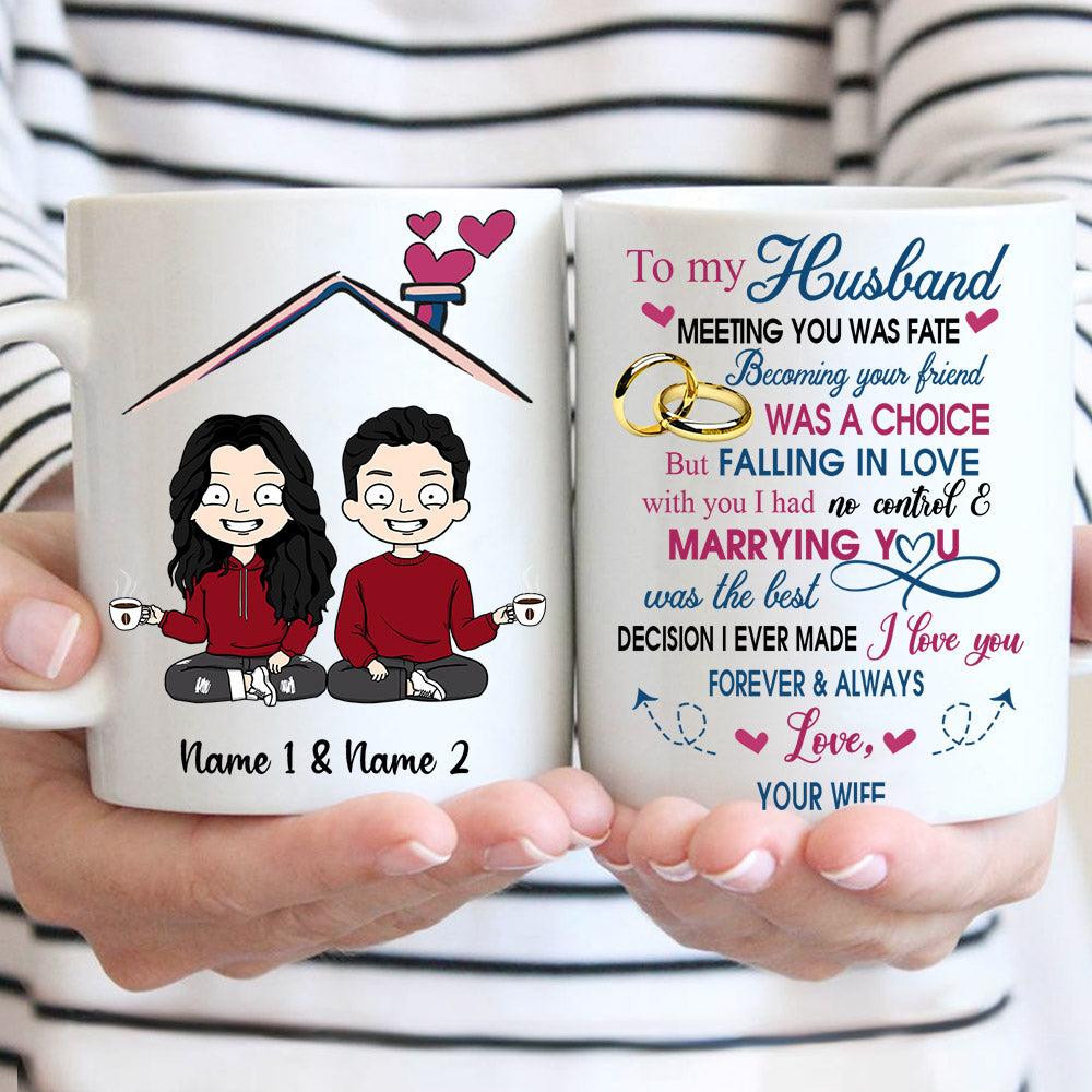 Personalized Shirt For Couples, Meeting You Was Fate Becoming Your Friend Was A Choice, Names & Characters Can Be Changed