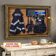 Personalized Police Bulletproof Vest Canvas Prints Vr3
