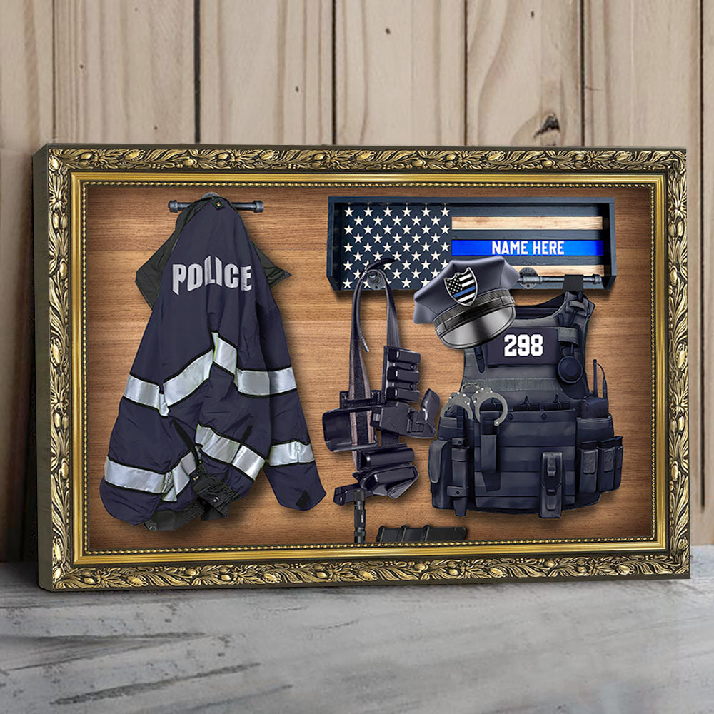 Personalized Police Bulletproof Vest Canvas Prints Vr3