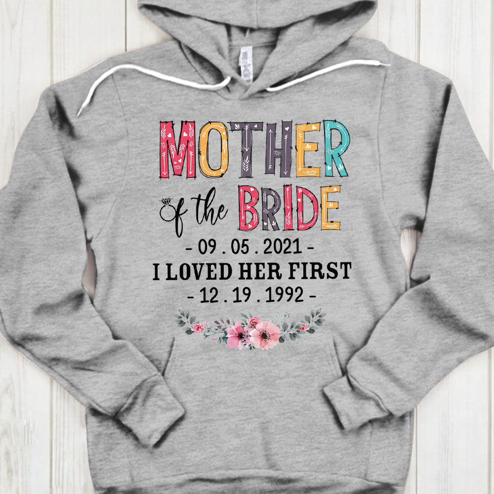 Custom Father Mother Grandparent Brother Sister Aunt Uncle Son Daughter Of The Bride Groom I Loved Her Him First With Wedding Date And Birth Date For Family Member Shirts Sale Off