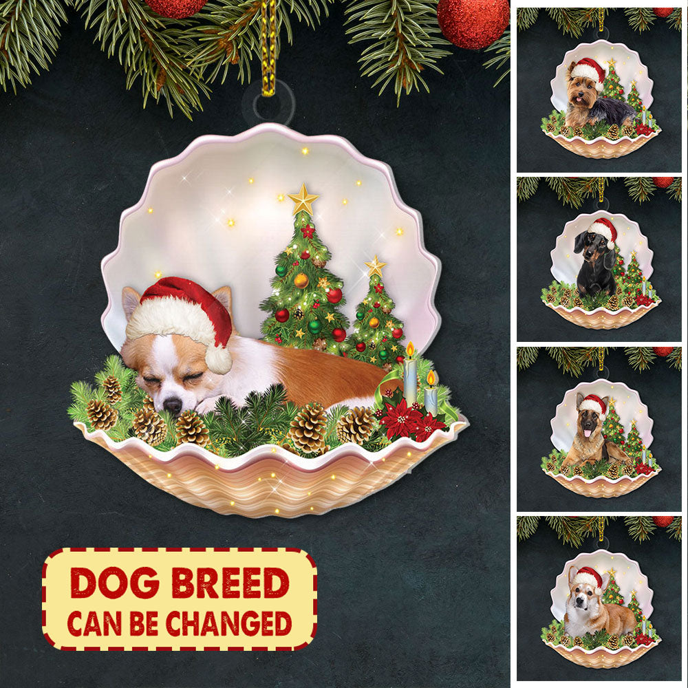 Chihuahua Pearl in Christmas Two Sided Ornament