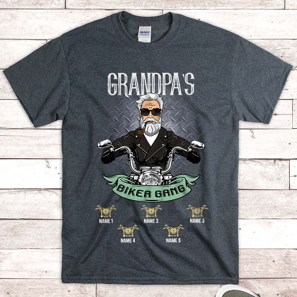 Grandpa's Biker Gang Personalized Shirts Vr3