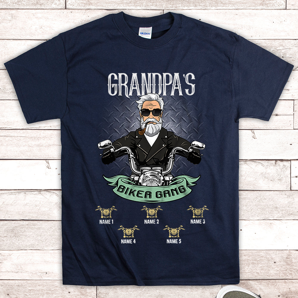 Grandpa's Biker Gang Personalized Shirts Vr3