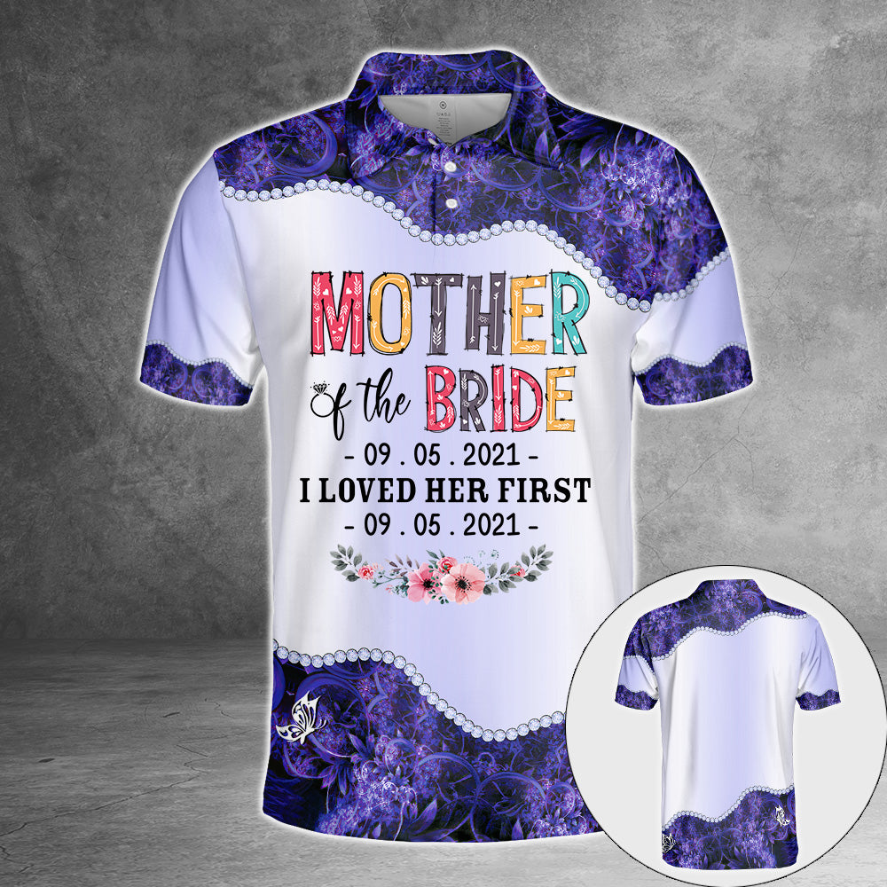 Personalized Mother Of The Bride/ Groom I Loved Her/ Him First Personalized All Over Print Veri Peri Color Shirts