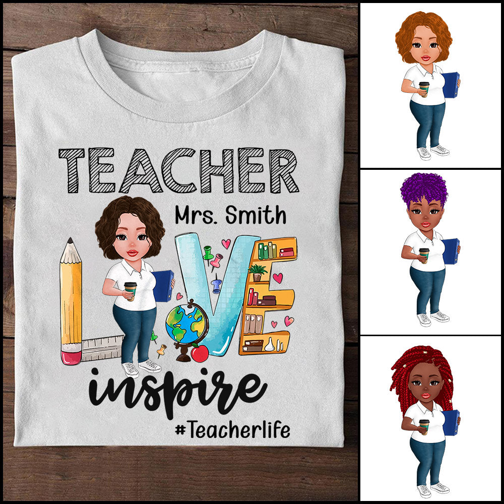 Teach Love Spoil Cute Back To School Personalized Shirt For Teacher Vr2