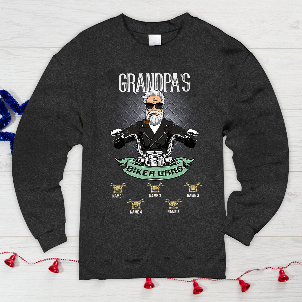 Grandpa's Biker Gang Personalized Shirts Vr3