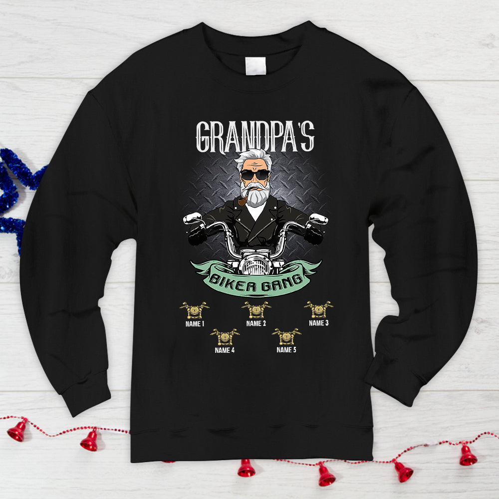 Grandpa's Biker Gang Personalized Shirts Vr3