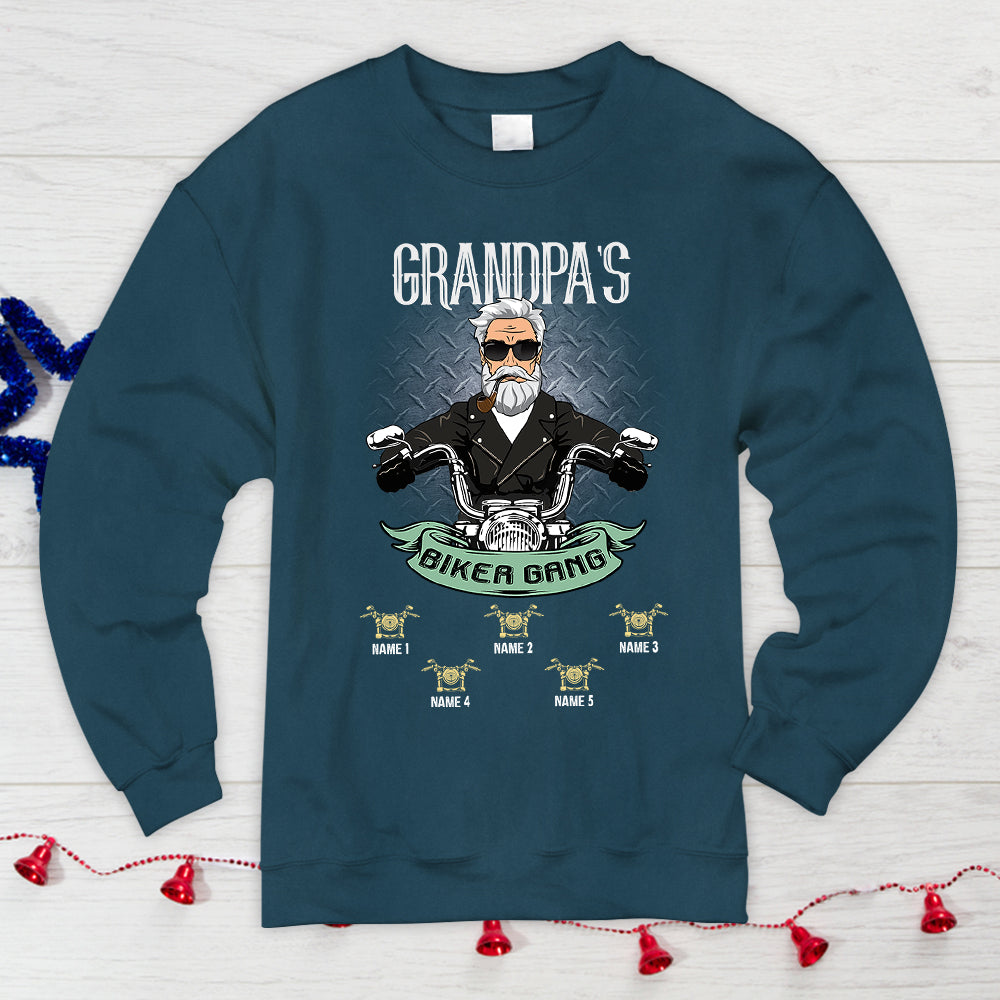 Grandpa's Biker Gang Personalized Shirts Vr3