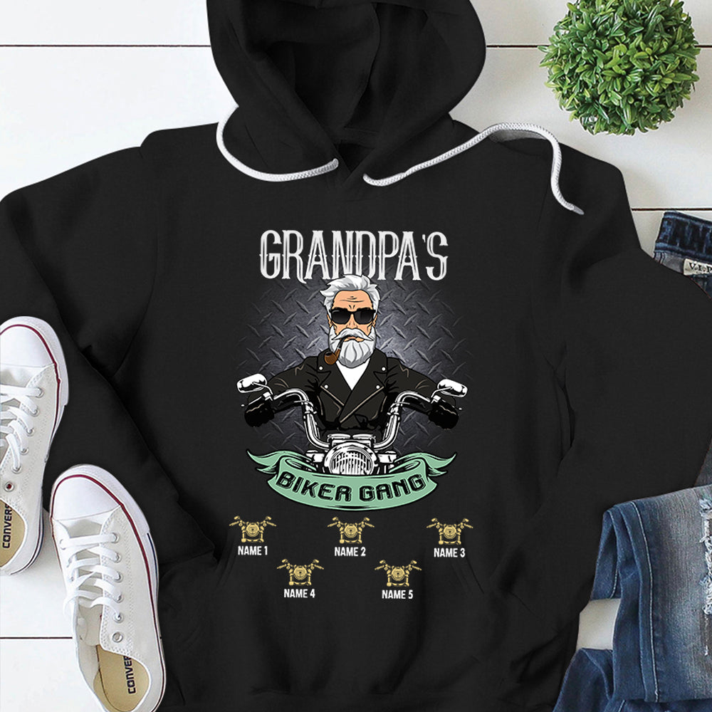 Grandpa's Biker Gang Personalized Shirts Vr3