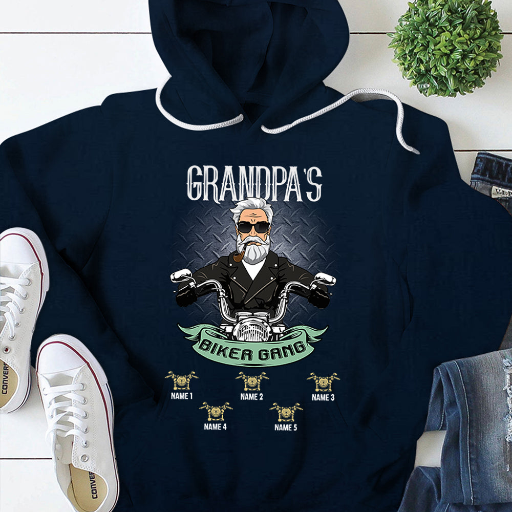Grandpa's Biker Gang Personalized Shirts Vr3