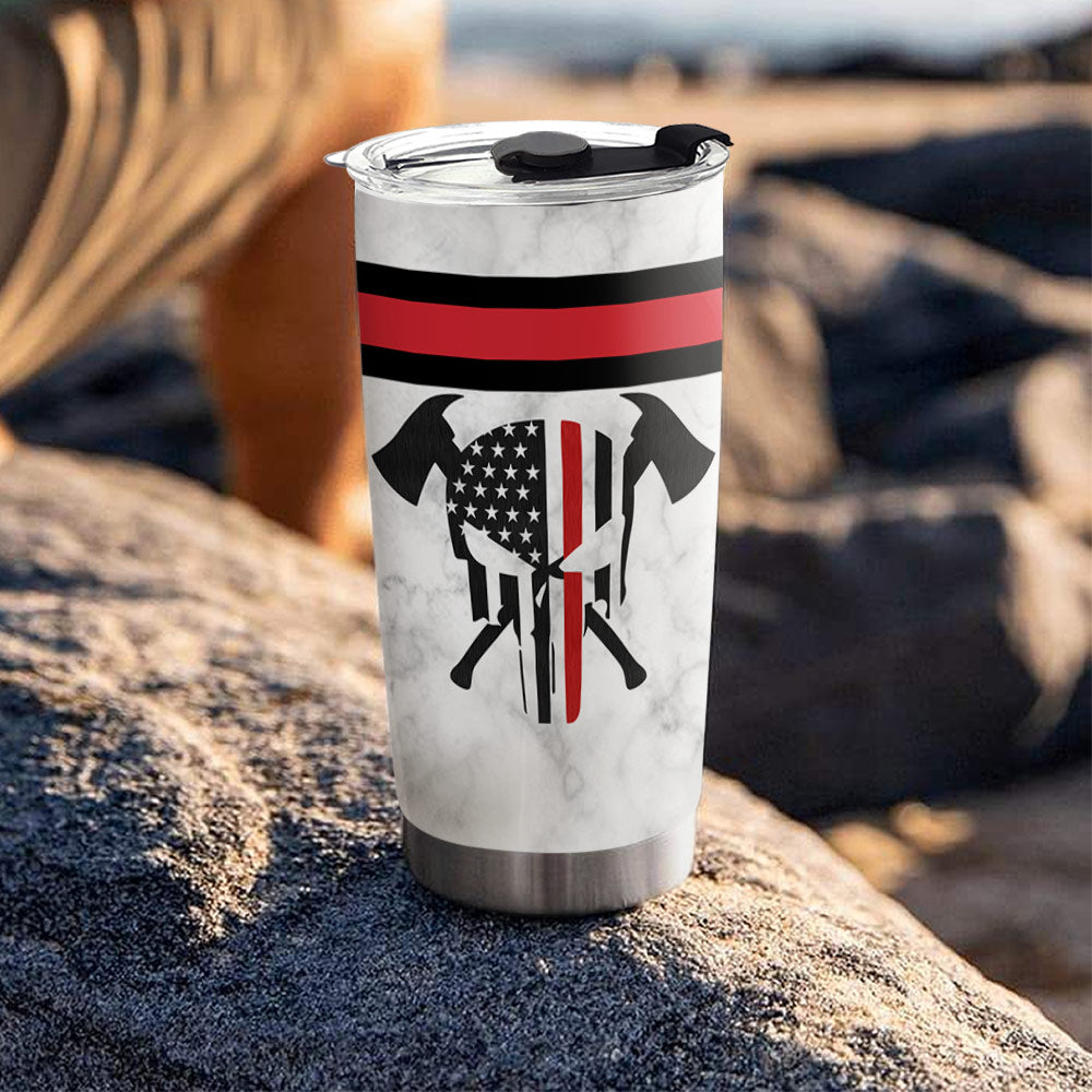 Personalized Firefighter Armor Clothes And Helmet Tumbler For Firefighter Vr2