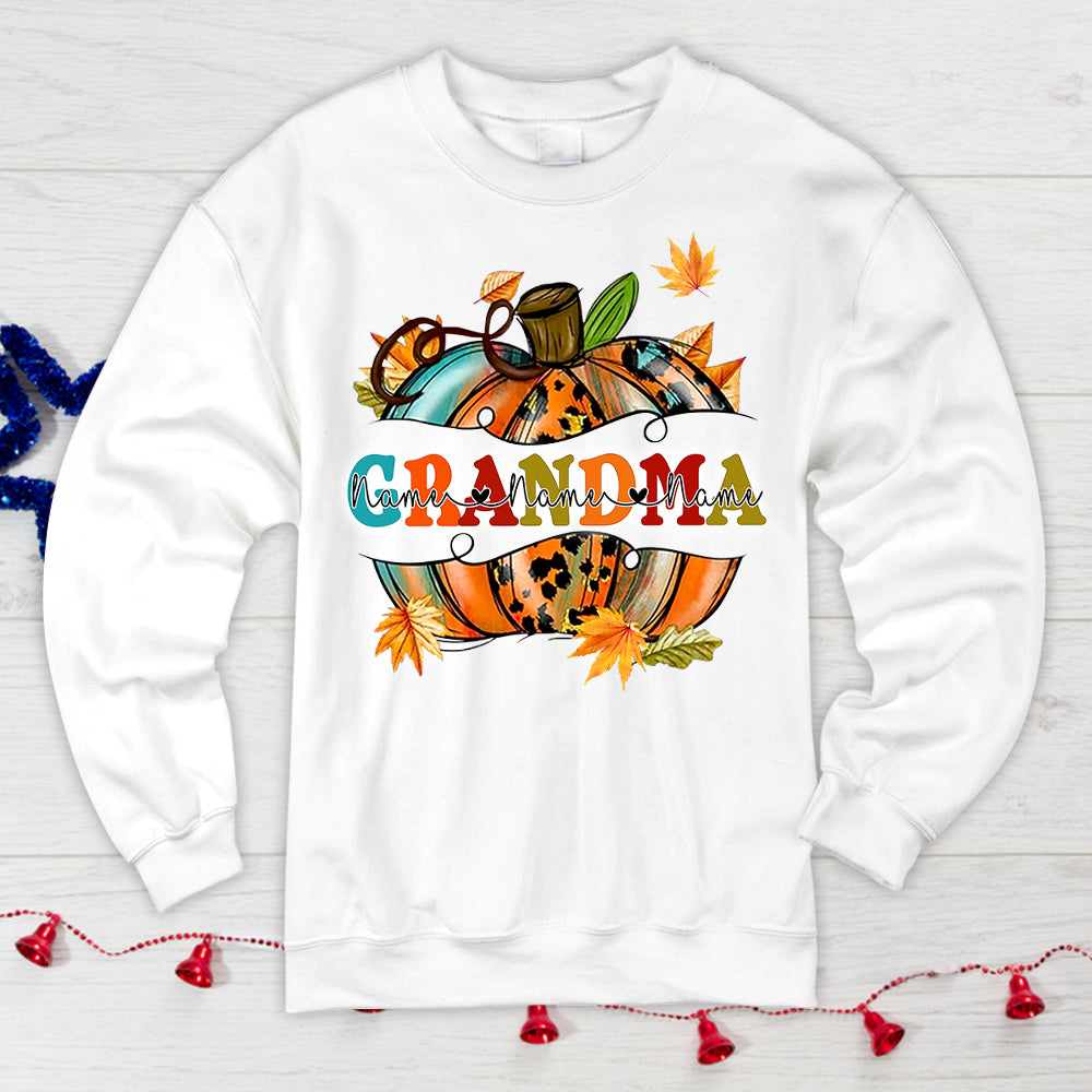 Fall Pumpkin Grandma Personalized Shirts