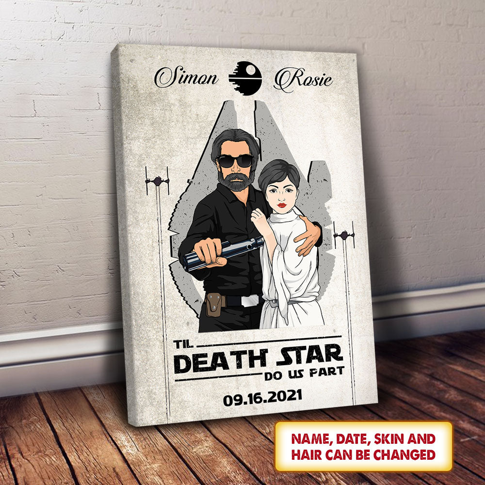 Til Death Star Do Us Part Personalized Poster Canvas Valentine Day Gift For Couple